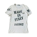 Dolce & Gabbana Made In Italy Stencil Print White T-Shirt