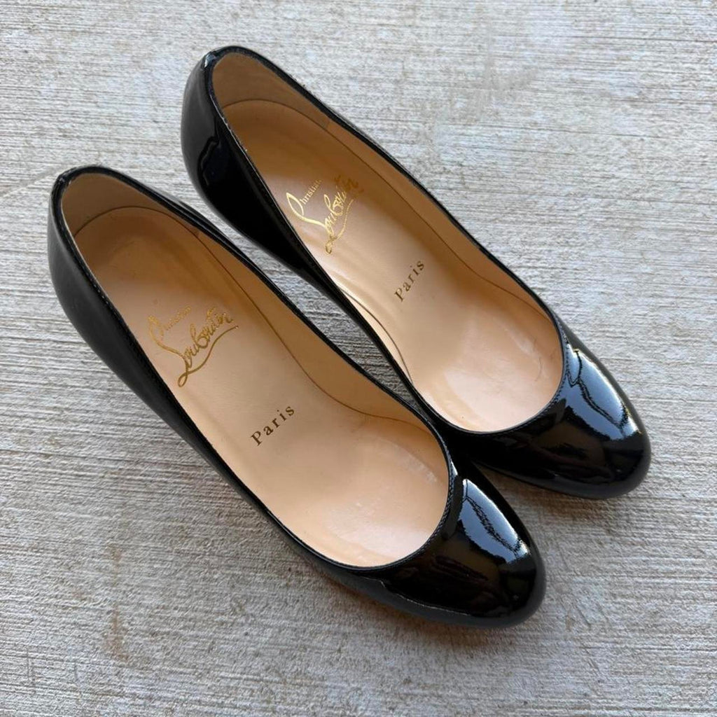 Christian Louboutin 2000s Pumps Black Patent Leather Heels