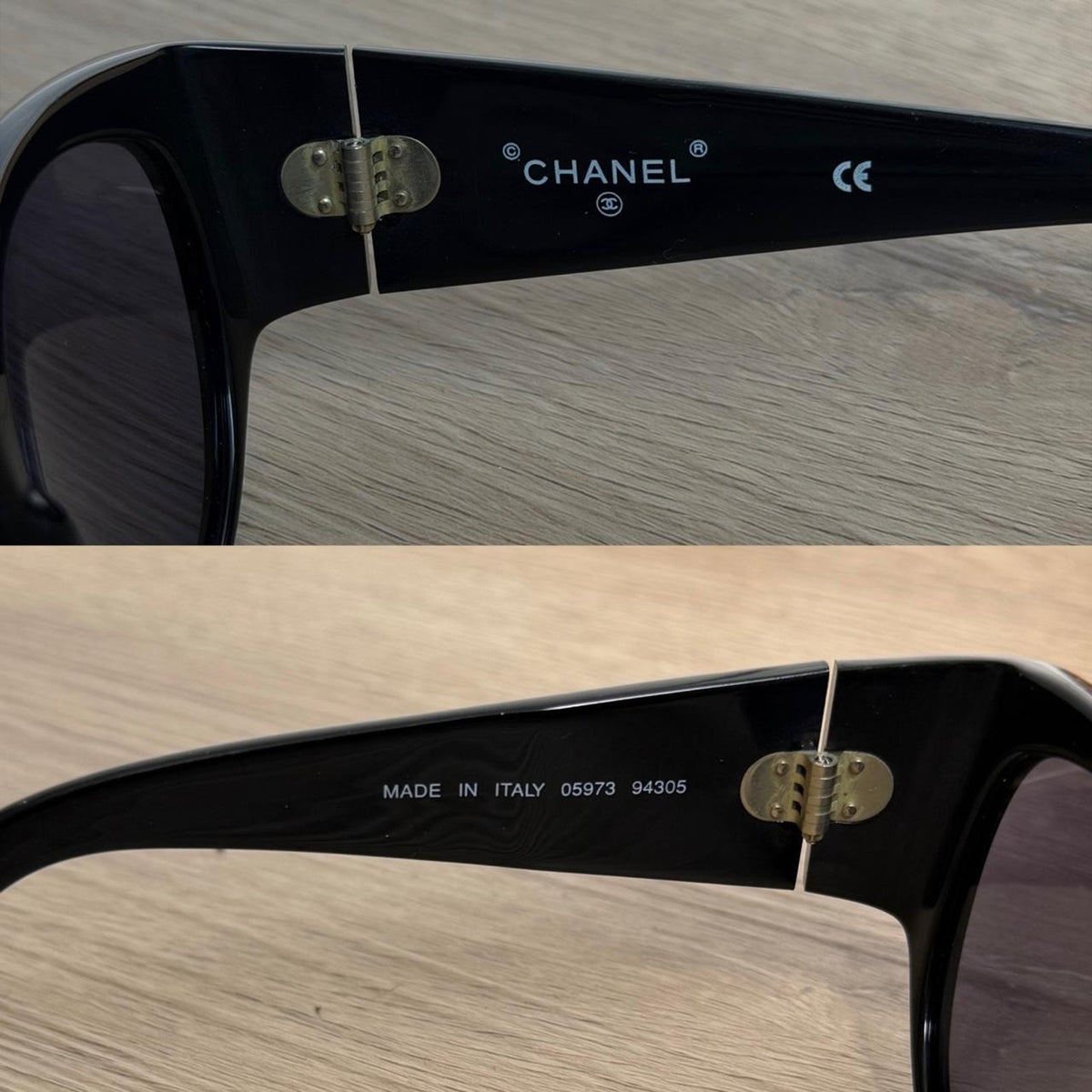 Chanel Coco Logo Sunglasses Black & Gold