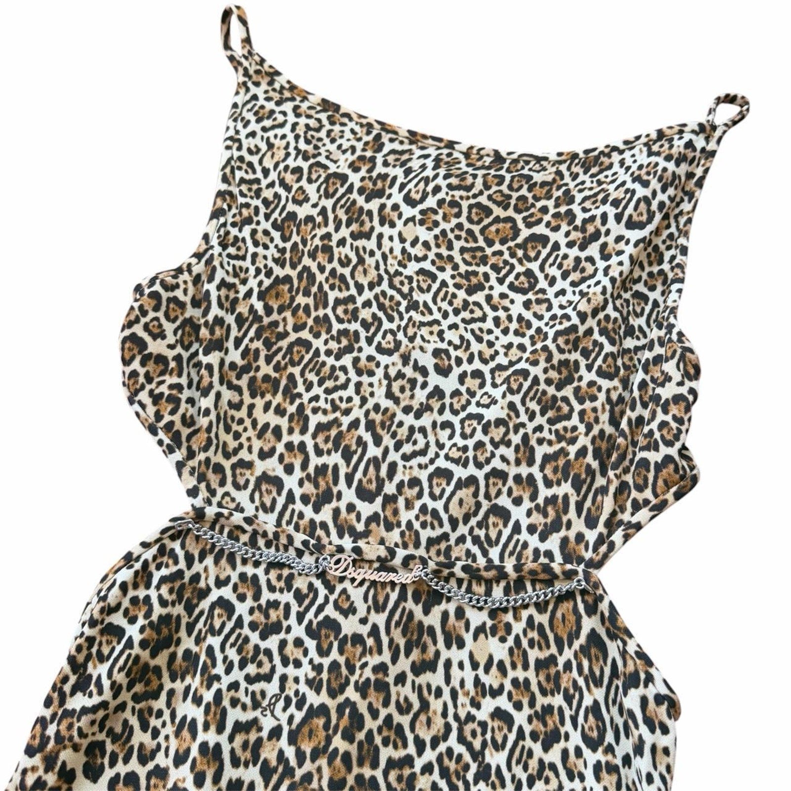 Dsquared2 AW2023 Leopard Sample Sleeveless Dress