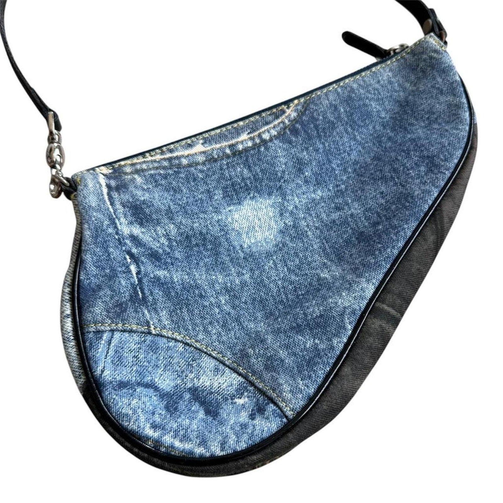Christian Dior Denim Mini Saddle bag