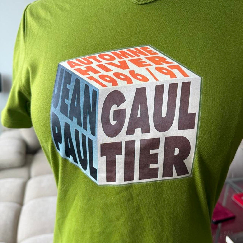 Jean Paul Gaultier AW1996 Cube Logo V-Neck T-Shirt