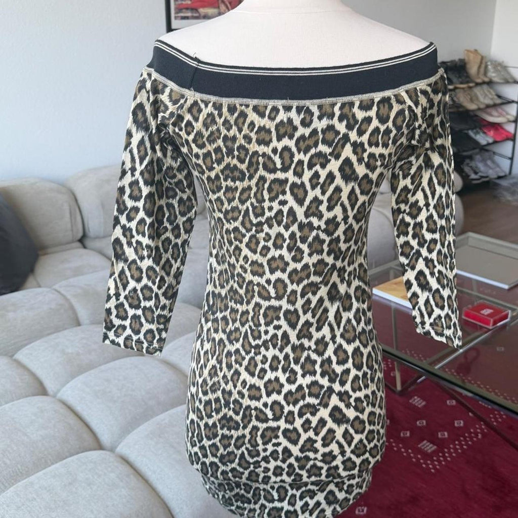 Jean Paul Gaultier Leopard Star Bodycon Dress