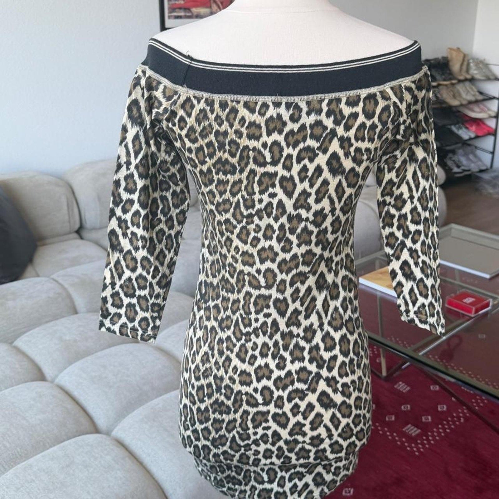Jean Paul Gaultier Leopard Star Bodycon Dress