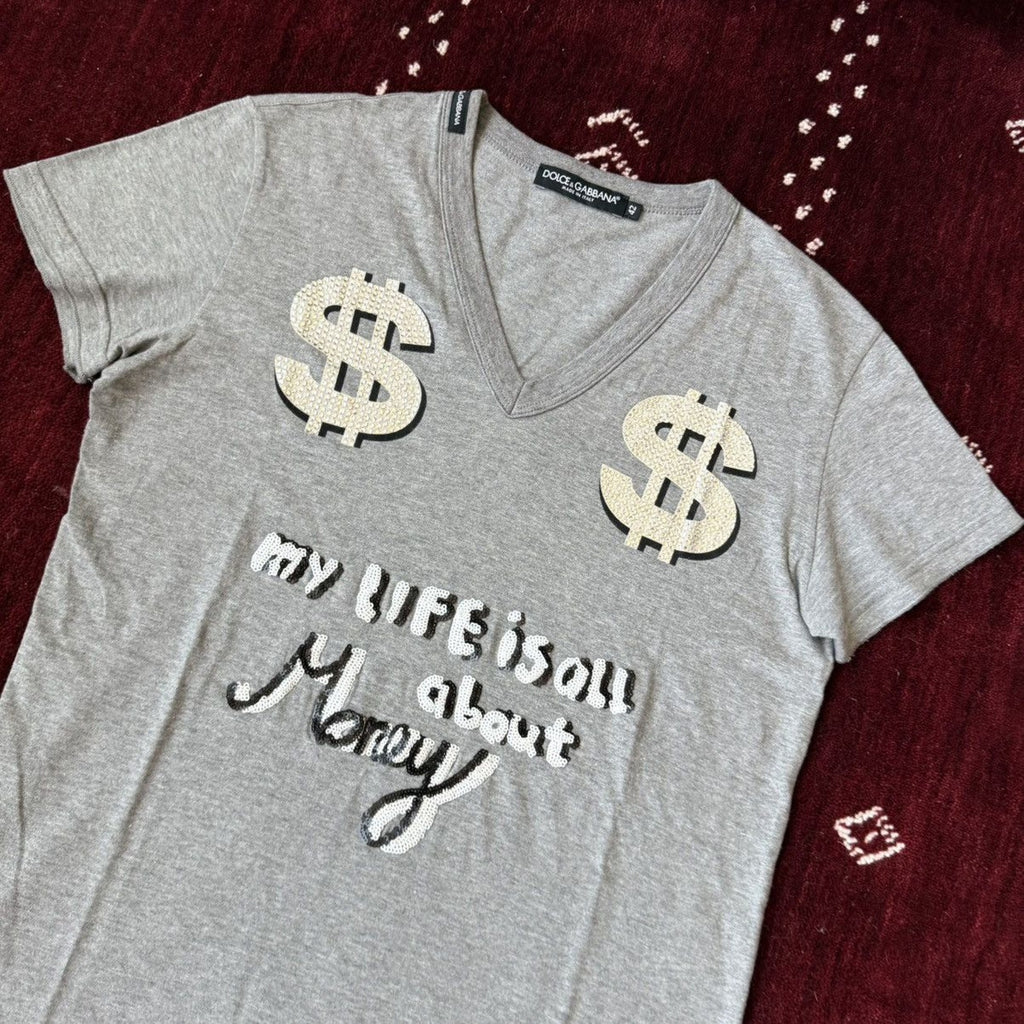 Dolce & Gabbana My Life Is All About Money T-Shirt