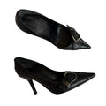 Christian Dior Galliano Leather Belted Pointed Toe Pumps