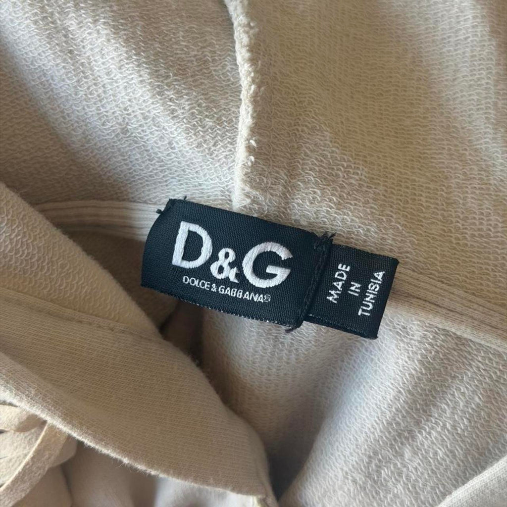 D&G Dolce & Gabbana Leather Fringe Sleeveless Hoodie
