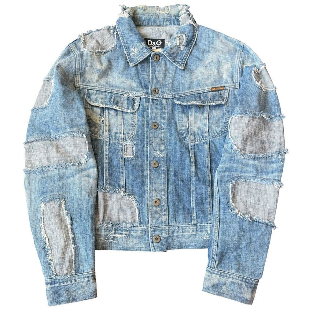 Dolce & Gabbana Patchwork Distressed Denim Jacket