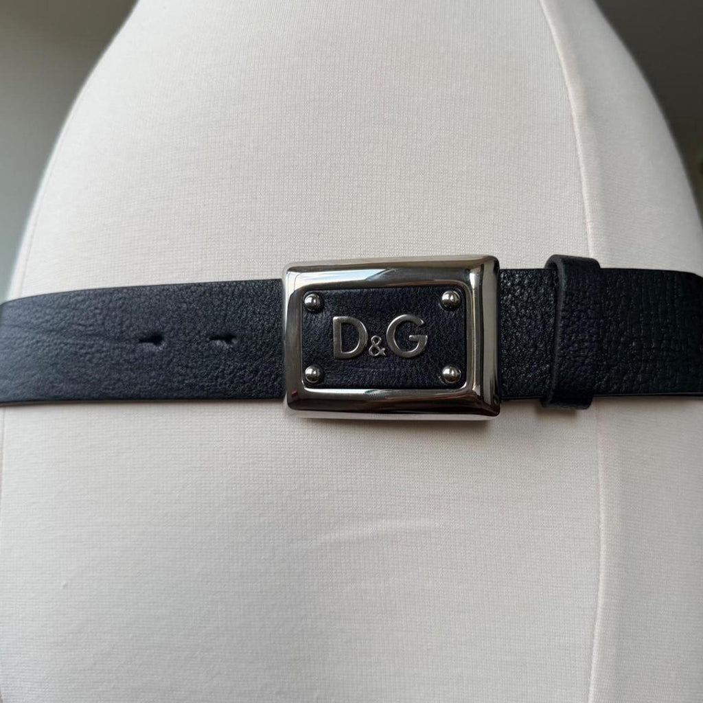 Dolce & Gabbana y2k Black Leather Belt