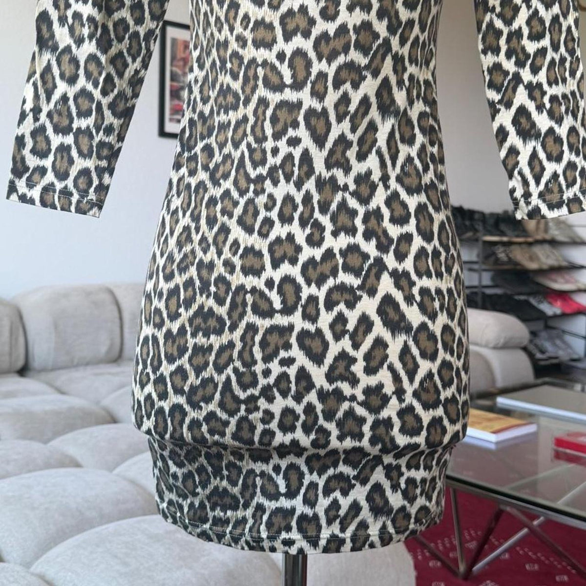 Jean Paul Gaultier Leopard Star Bodycon Dress