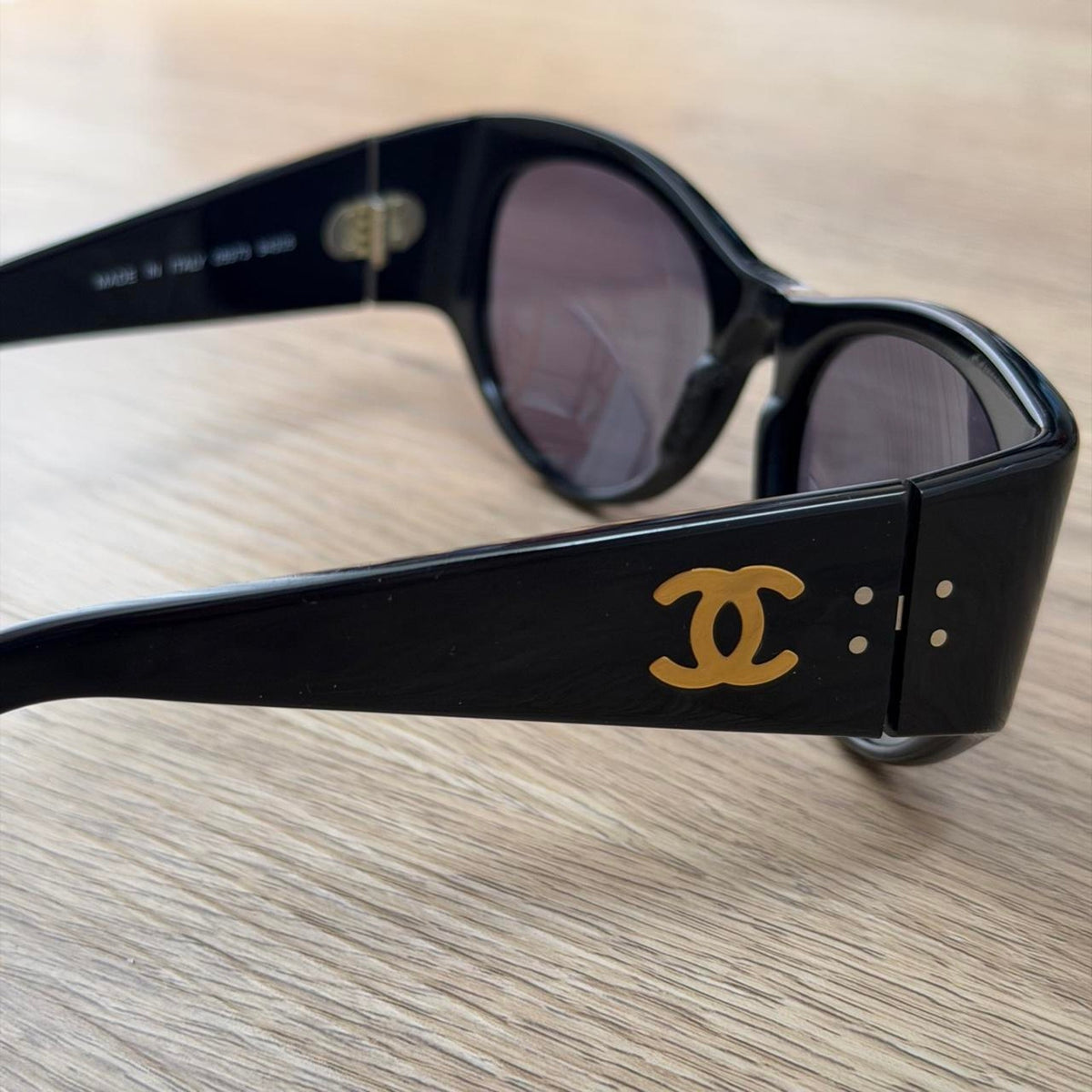 Chanel Coco Logo Sunglasses Black & Gold