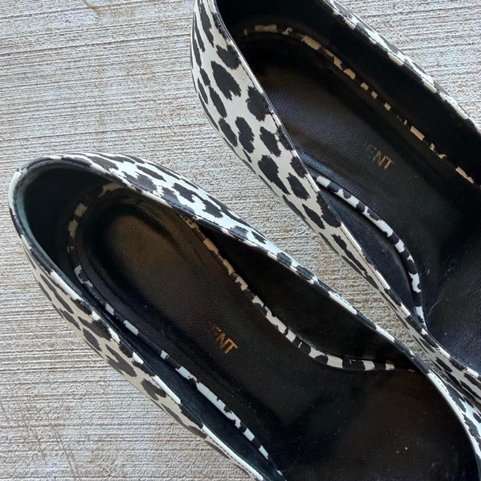 Saint Laurent Leopard Calf Hair Pointed Kitten Pumps