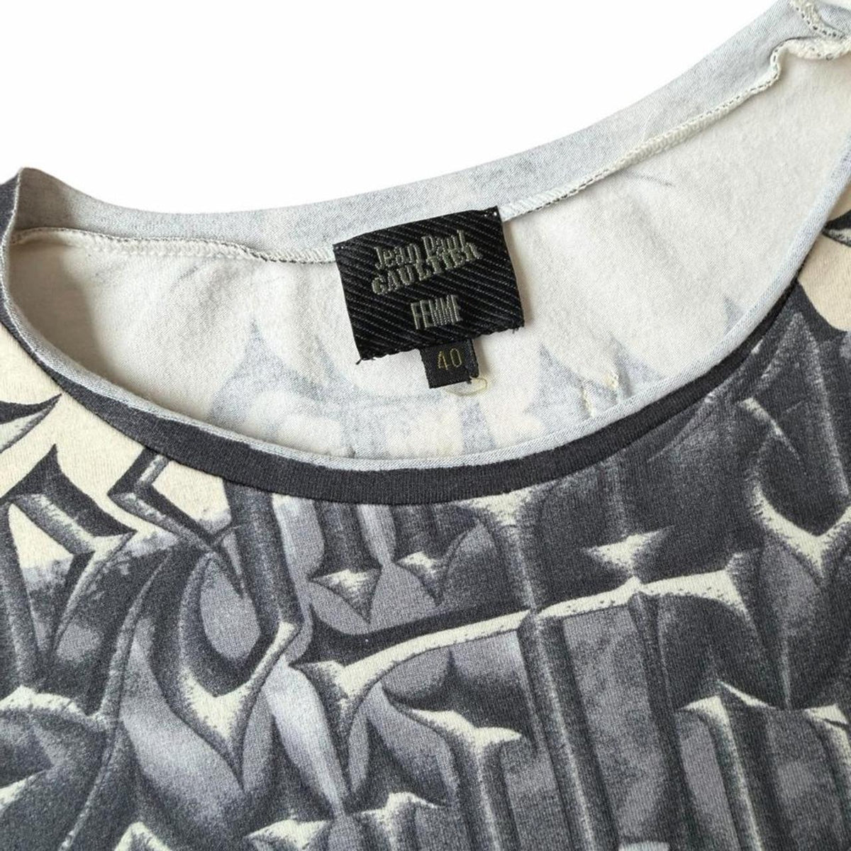 Jean Paul Gaultier Gargoyle SS2001 Devil Print T-Shirt