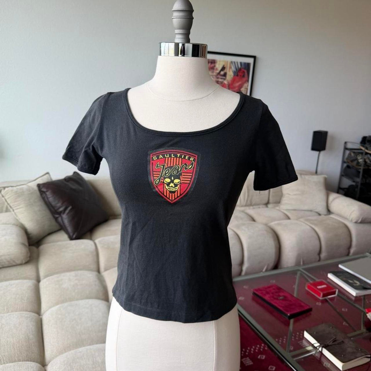 Jean Paul Gaultier Jeans Skull Crest T-Shirt Black