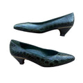 Gucci Green Crocodile Pointed-Toe Kitten Pumps
