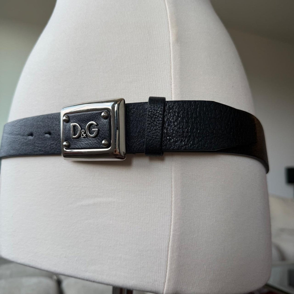 Dolce & Gabbana y2k Black Leather Belt